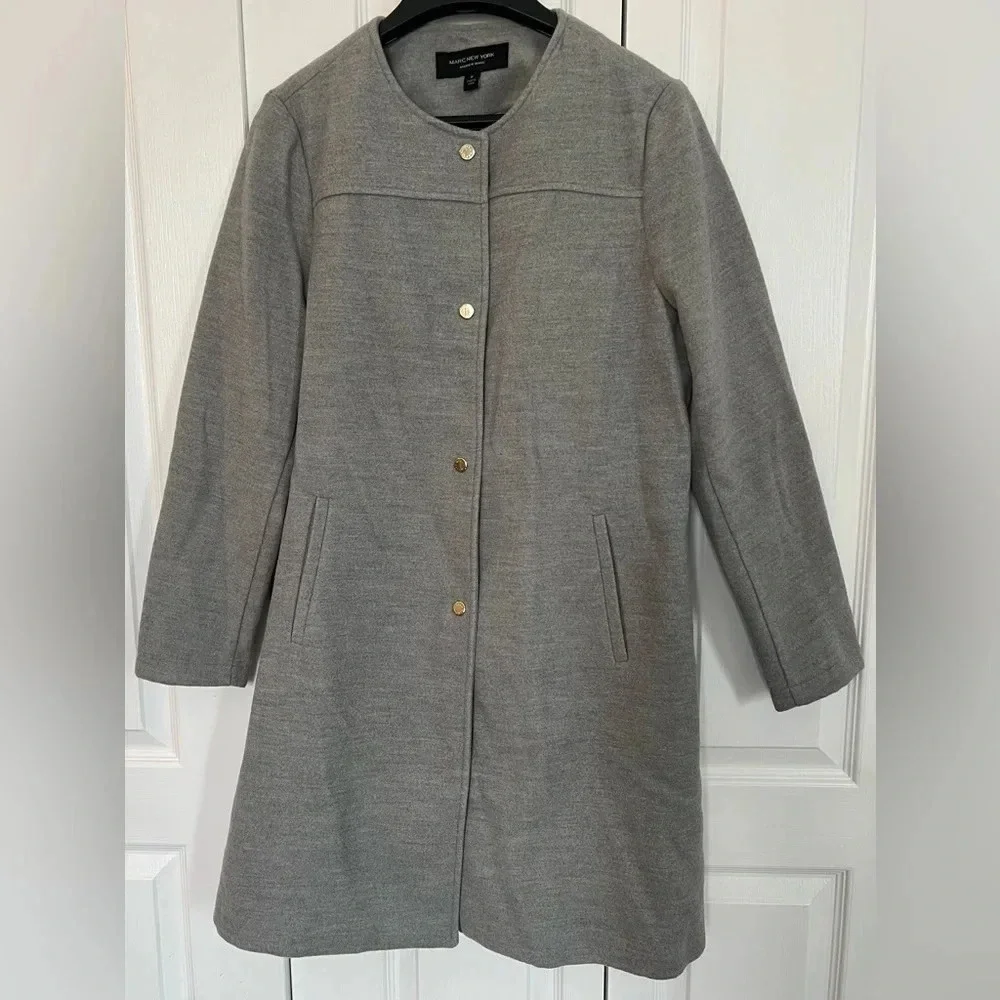 Marc New York Andrew Marc Women Gray Coat M